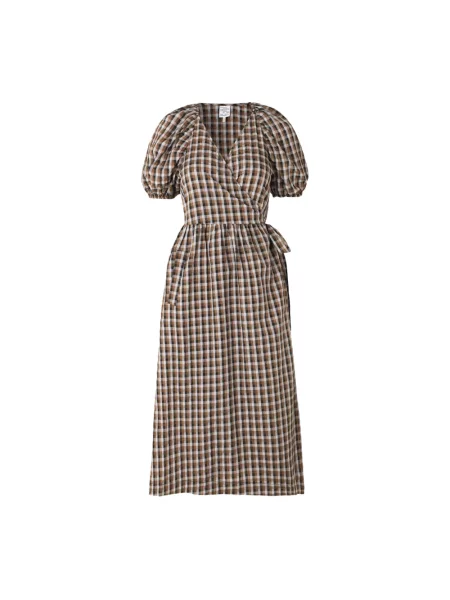 Sukienka midi Baum Und Pferdgarten z rękawami balonowymi do kolan