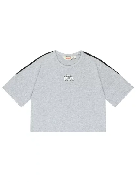 LONSDALE Tricou supradimensional Wandylaw gri amestecat / negru alb