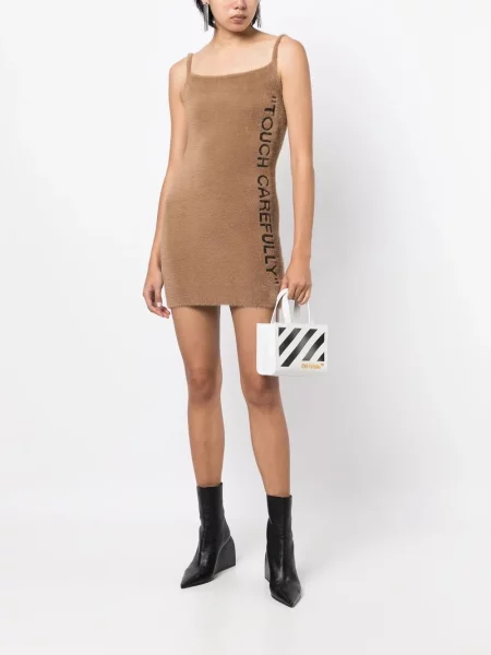 Kostiumas mini apvalkalas mini suknelė Off-white balta
