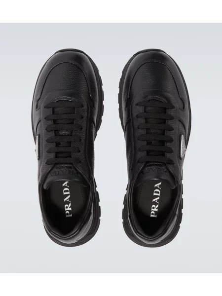 Sneakerși Prada din piele negru