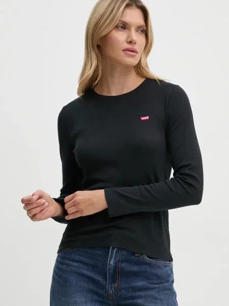 Levi's Tričko s dlouhým rukávem černé