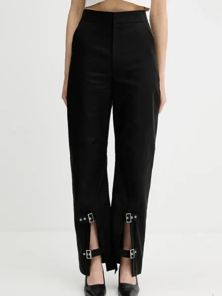 IRO pantaloni de drept high waist negru