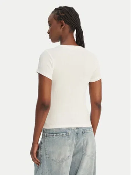 GUESS JEANS Tričko červená biela