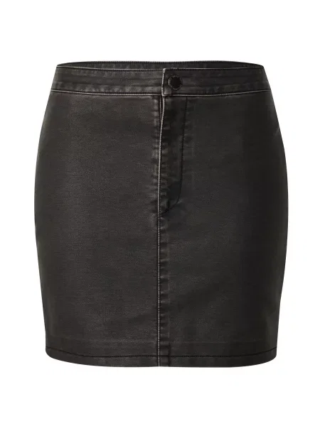 Noisy May Fustă din imitație de piele Saorise negru