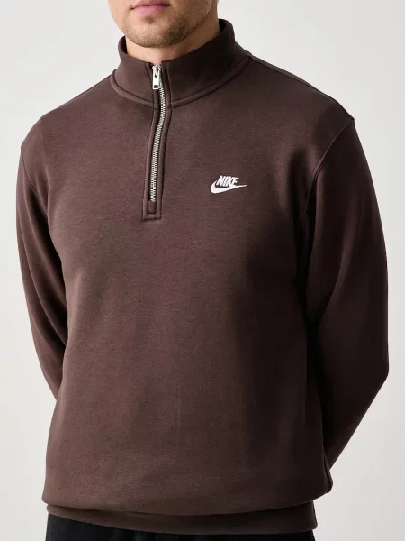 Nike Sportswear férfi melegítőfelső pamuttal Club barna