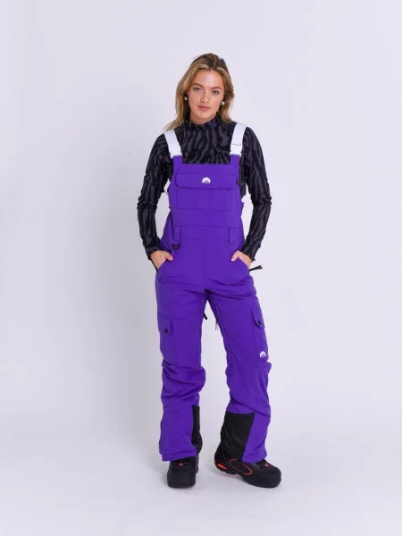Spodnie ogrodniczki Yeh Girl fioletowe zielony