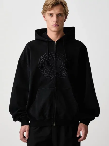 Vetements Embroidered Front hanorac cu și glugă din pentru bărbați