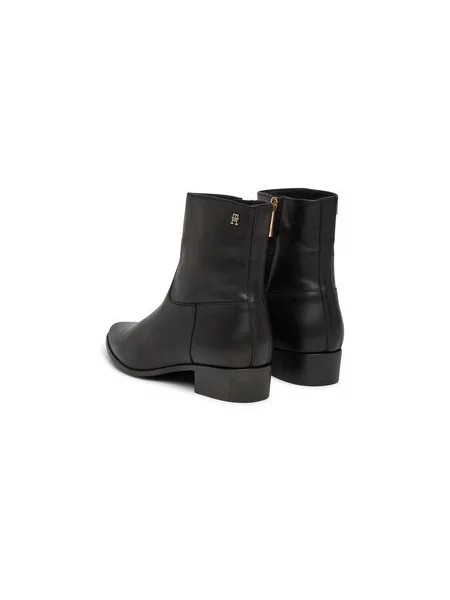 Čizme Tommy Hilfiger Leather Ankle Boot W crna