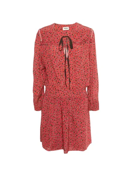 Rochie maxi Zadig&voltaire cu model floral cu imagine lungă roșu