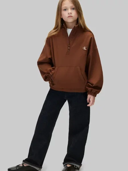 Суитчър Calvin Klein Jeans кафяво