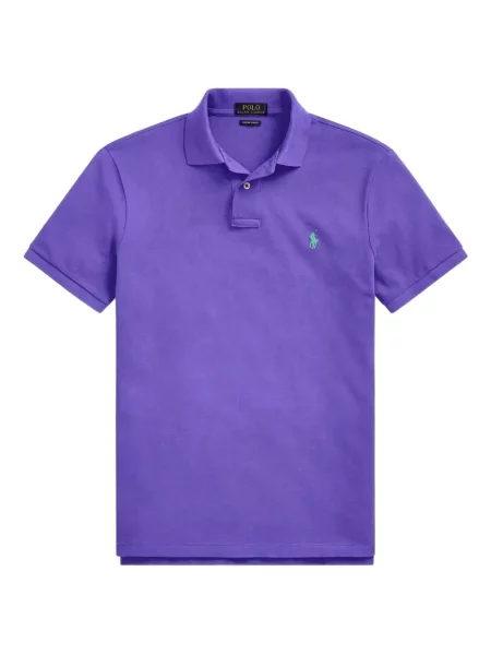 Lanena polo majica Polo Ralph Lauren karirana zelena