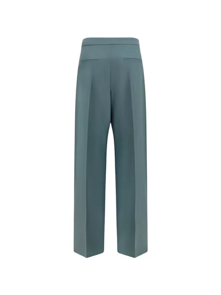 Pantaloni Chloé de lână albastru