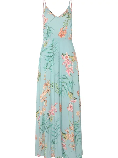 LASCANA Rochie de vară verde / verde jad / portocaliu / roșu alb