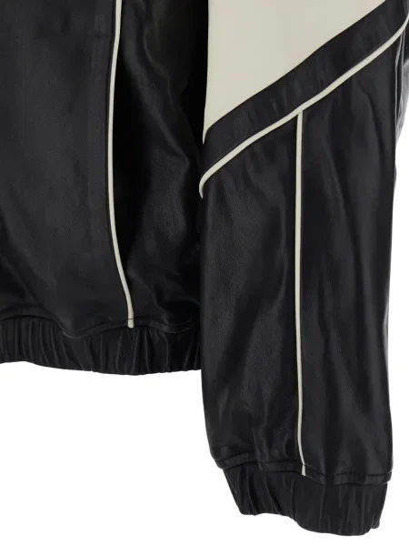 Geanta de piele Amiri cu imagine negru