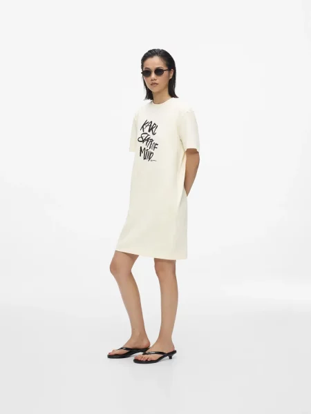 KARL LAGERFELD JEANS Rochie negru / murdar alb