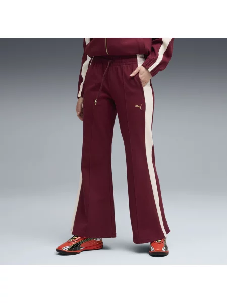 Puma spodnie dresowe wzorzyste bordowy