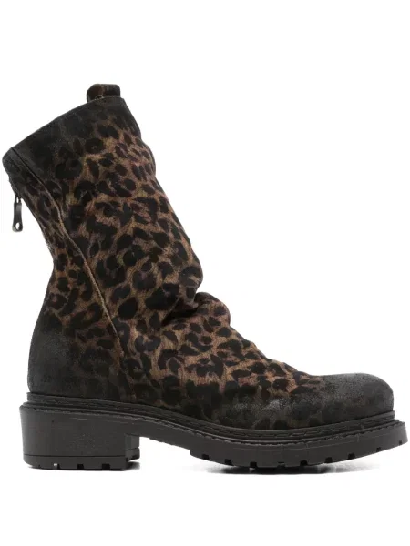 Botine Metisse cu imagine cu model leopard maro