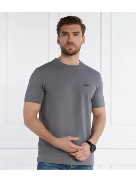 BOSS Green tricou pentru bărbați din cu Tee gri