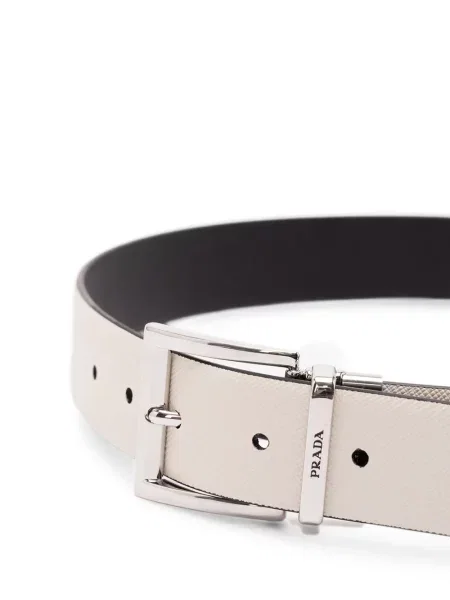 Cu centură reversibil curea Prada din piele negru
