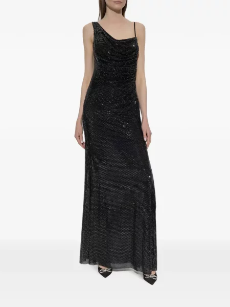 Rochie maxi Self-portrait negru