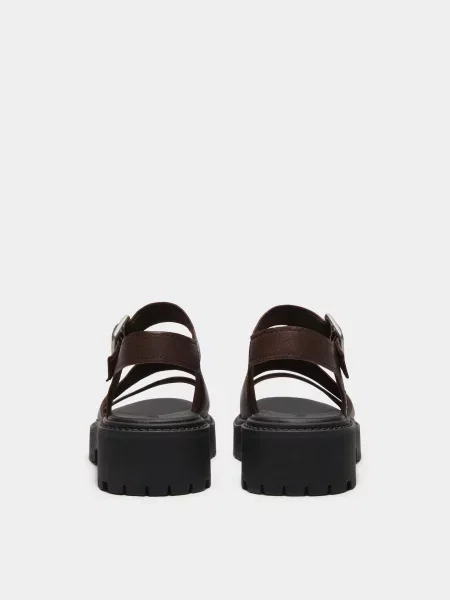 Шкіряні Босоніжки Timberland STONE STREET темно-коричневий коричневі