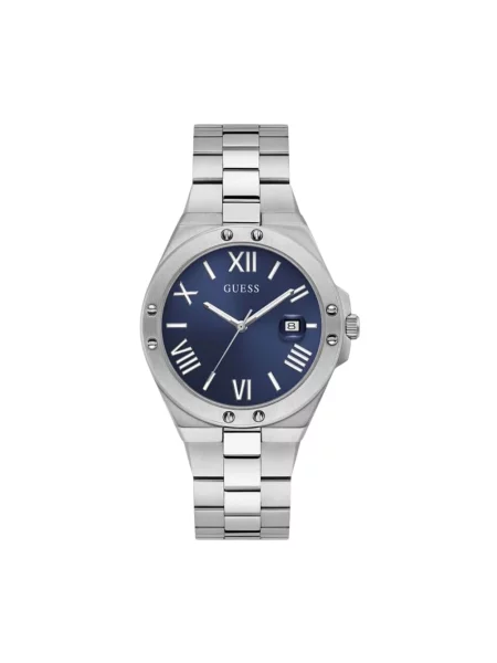 Lniany zegarek Guess szary