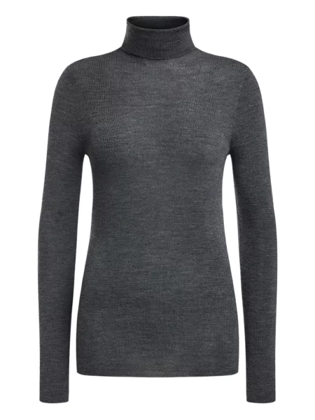 Pulover cu guler înalt heláncă 12 Storeez cu nervuri gri