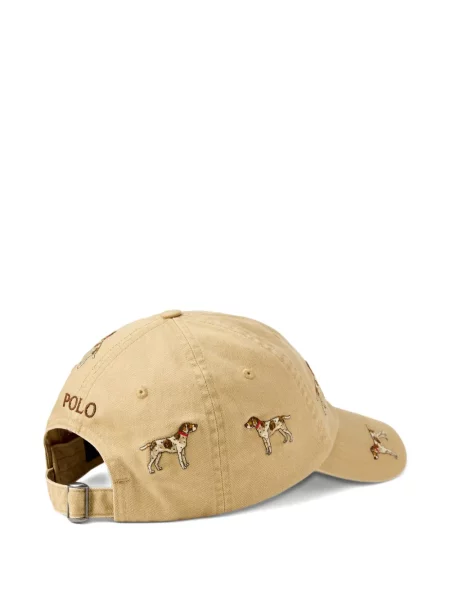 Șapcă Polo Ralph Lauren cu două rânduri de nasturi de in în carouri albastru