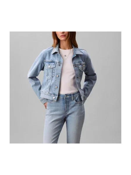 Calvin Klein Jeans Přechodná bunda CLASSIC světlemodrá modrá