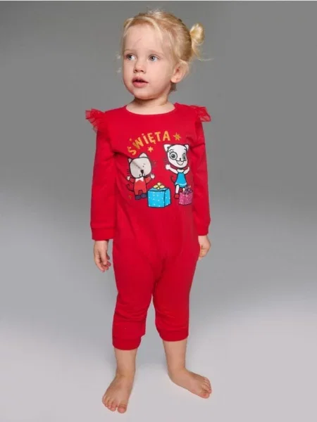 Sinsay Vánoční overal Kitty Kotty červená
