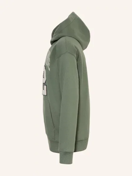 Abercrombie & Fitch Mikina S Kapucí zelená bílá