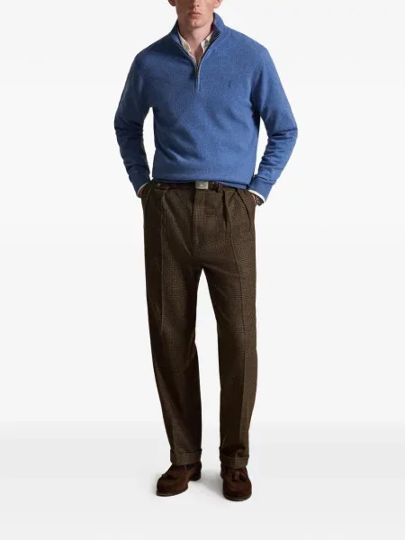 Polo Polo Ralph Lauren με σχέδιο με στρογγυλή λαιμόκοψη από ζέρσεϋ μπλε