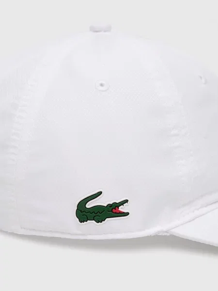Однотонна кепка Lacoste біла