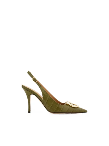 Czółenka Ferragamo zielona