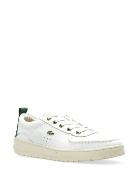 Sneakerși Lacoste cu broderie alb
