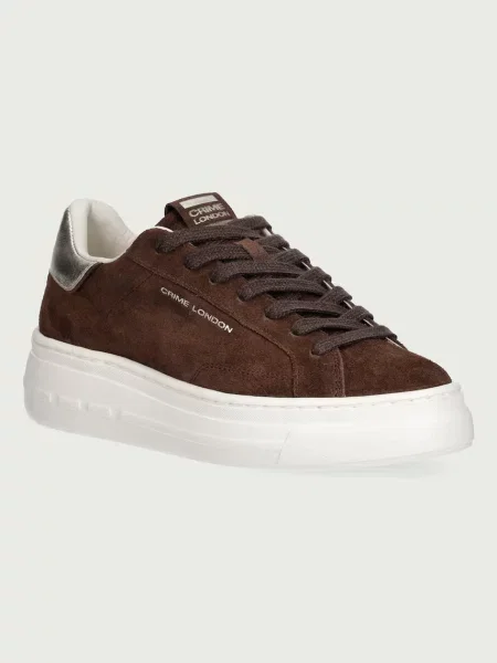 Crime London NEW ELEVATE sneakers pentru femei din piele întoarsă maro