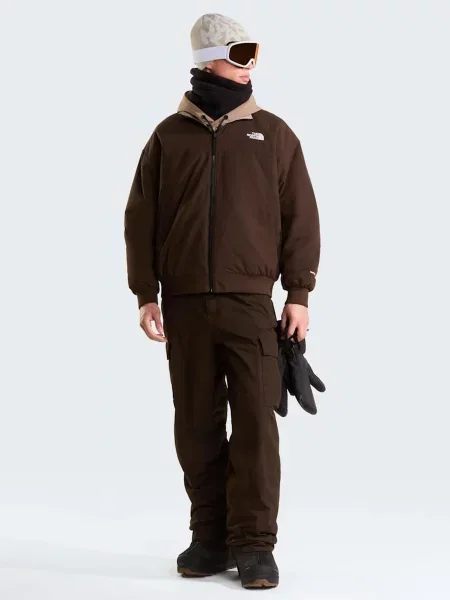 Бомбер The North Face двусторонний серый