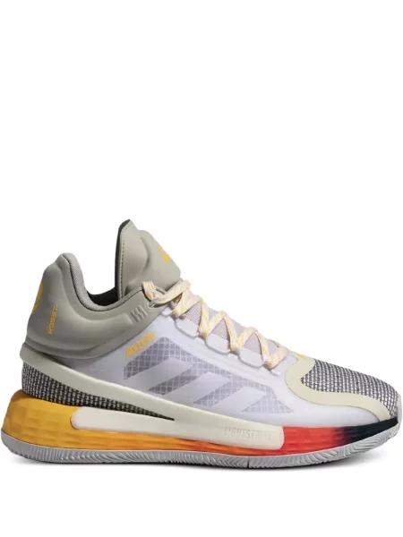 Sneakersy Adidas Forum do biegania zamszowe z dekoltem w serek szare