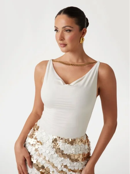 Top Marciano Guess clasic alb