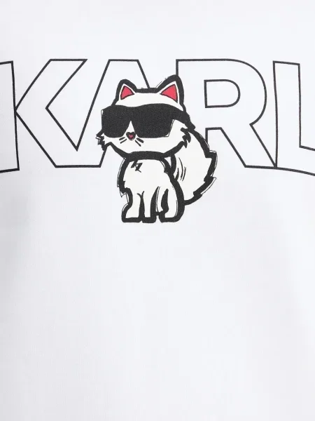 Hanorac Karl Lagerfeld cu imagine alb
