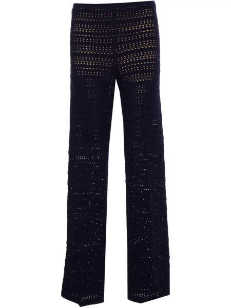 Pantaloni Twinset tricotate albastru