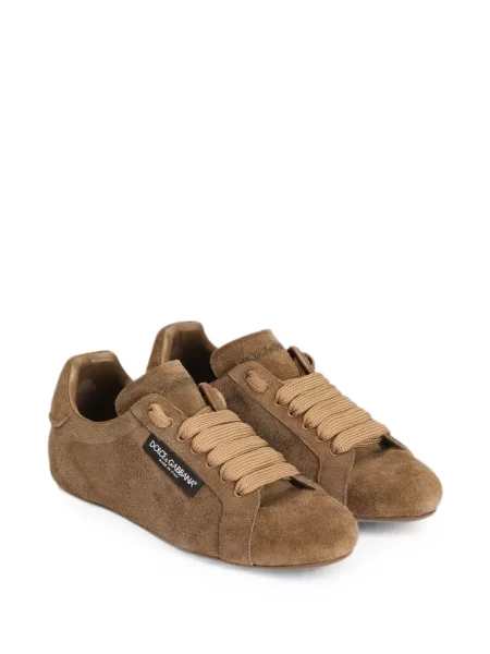 Δερμάτινα sneakers Dolce & Gabbana Portofino καφέ