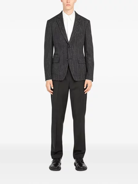 Geacă Ferragamo cu model herringbone gri