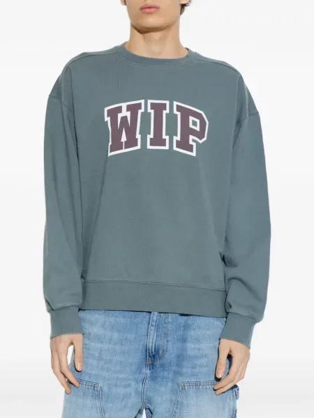 Džemperis Carhartt Wip apvaliu kaklu mėlyna