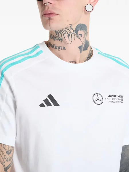 Домашни пантофи Adidas от джърси бяло
