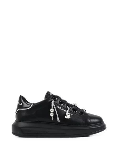Sneakerși Karl Lagerfeld cu perle negru