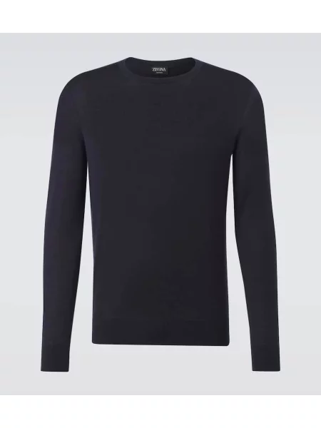 Pulover Zegna de mătase albastru