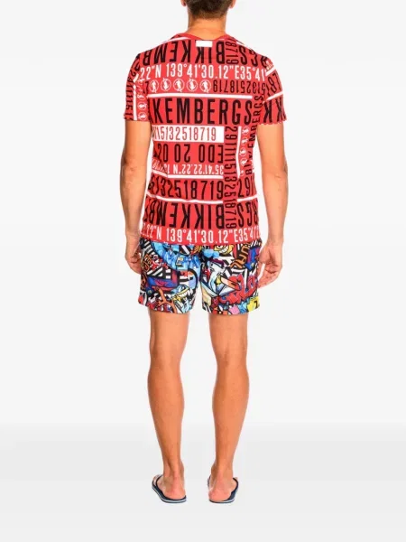Tricou Bikkembergs cu imagine roșu