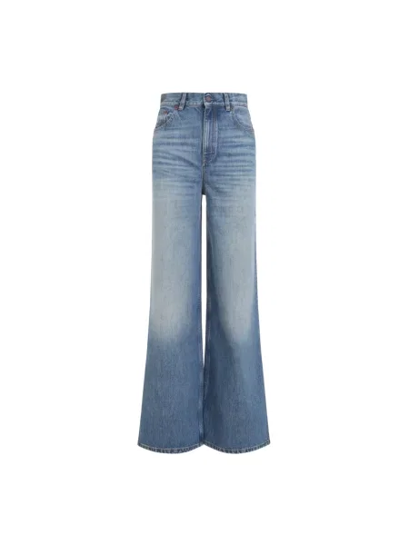 Jeansy Chloe z wysoką talią niebieskie
