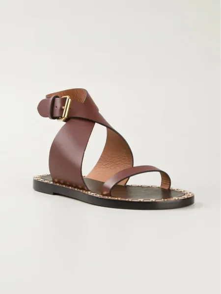 Sandale Isabel Marant fără toc maro